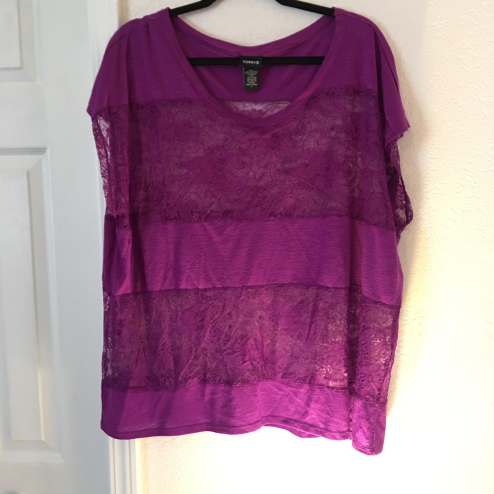 Torrid lace tee